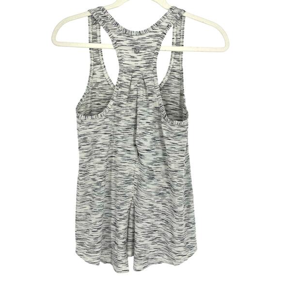 Lululemon All Tied Up Tank Heathered White Black Size 2 - Picture 2 of 7
